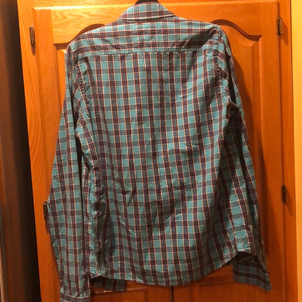 Hollister Blue flannel button up - Picture 3 of 3